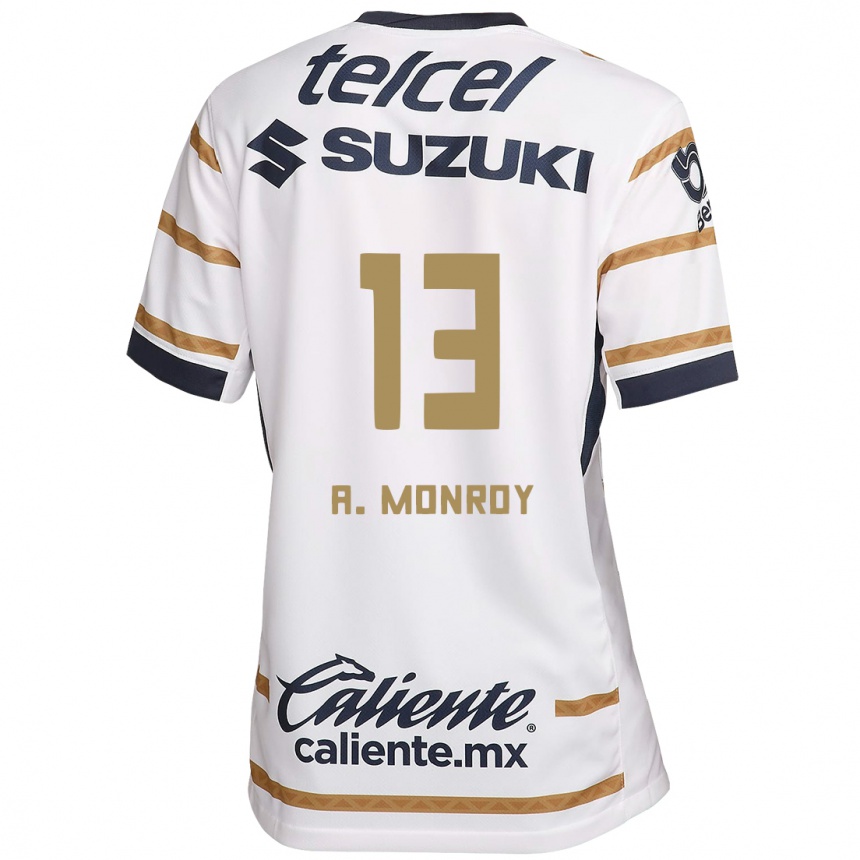 Men Football Pablo Monroy #13 White Obsidian Home Jersey 2024/25 T-Shirt Za