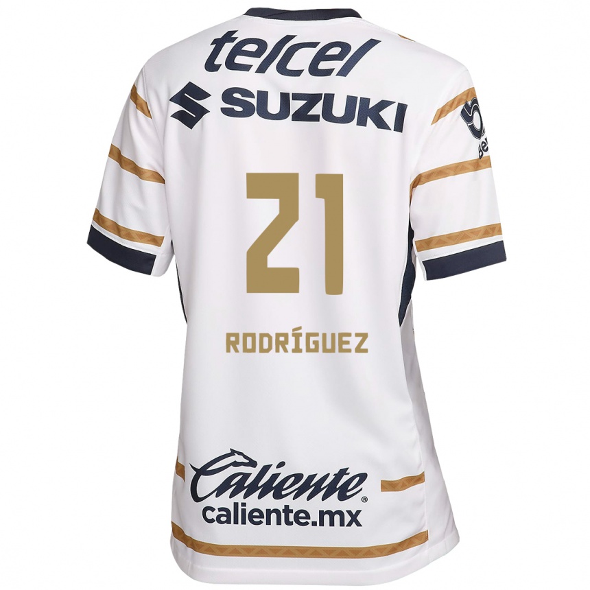 Men Football Michell Rodríguez #21 White Obsidian Home Jersey 2024/25 T-Shirt Za