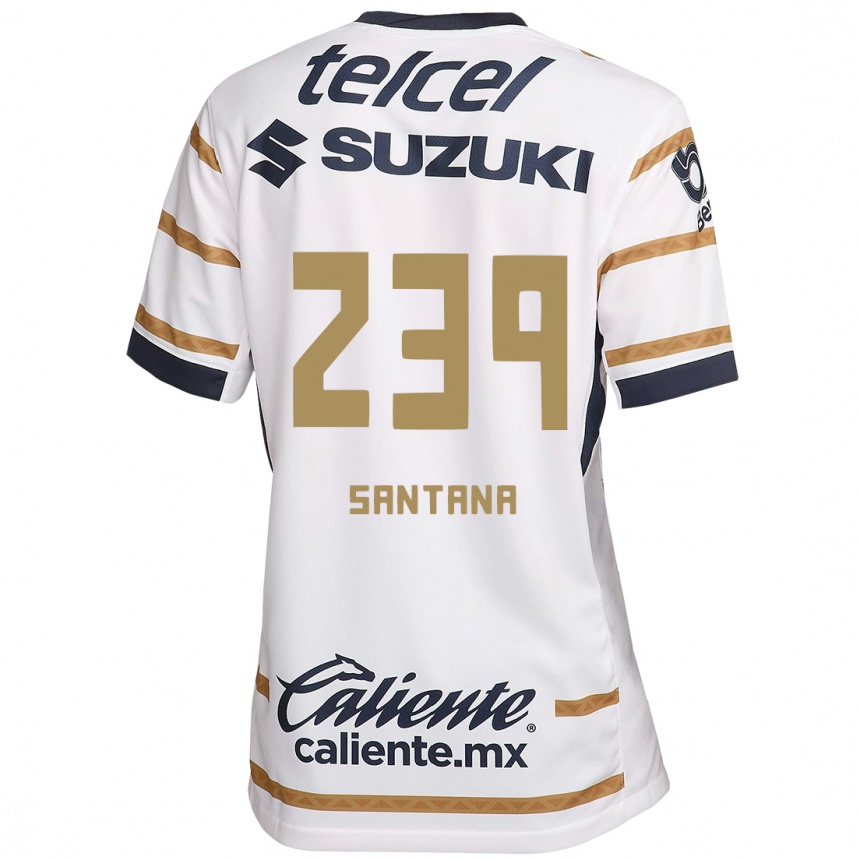 Men Football Guillermo Santana #239 White Obsidian Home Jersey 2024/25 T-Shirt Za