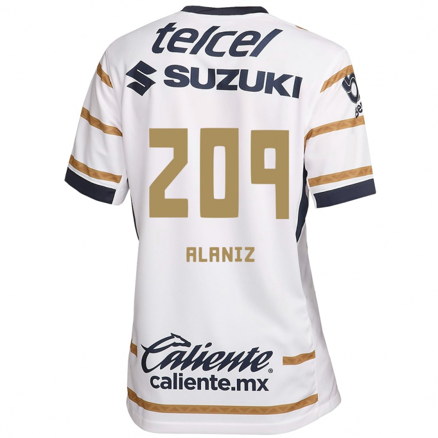 Men Football Jorge Alaniz #209 White Obsidian Home Jersey 2024/25 T-Shirt Za