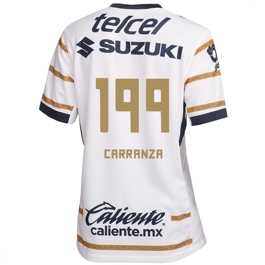 Men Football Kléber Carranza #199 White Obsidian Home Jersey 2024/25 T-Shirt Za