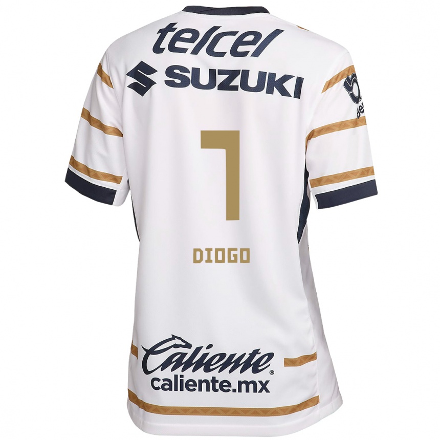 Men Football Diogo #7 White Obsidian Home Jersey 2024/25 T-Shirt Za