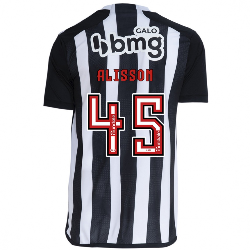 Men Football Alisson #45 White Black Home Jersey 2024/25 T-Shirt Za