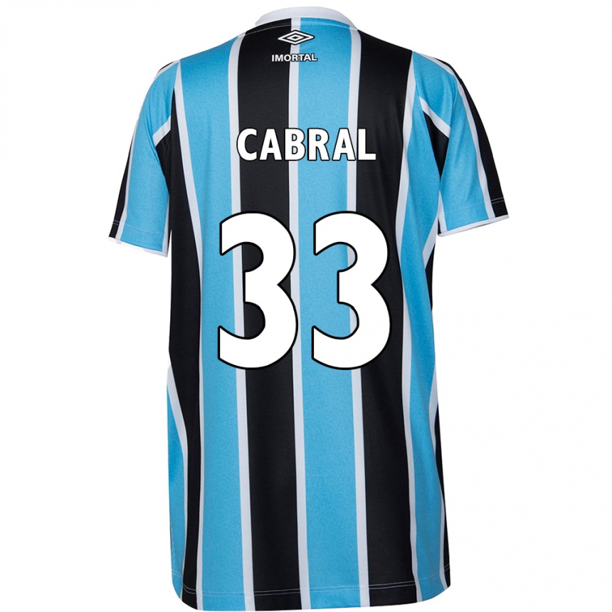 Men Football Rafael Cabral #33 Blue Black White Home Jersey 2024/25 T-Shirt Za