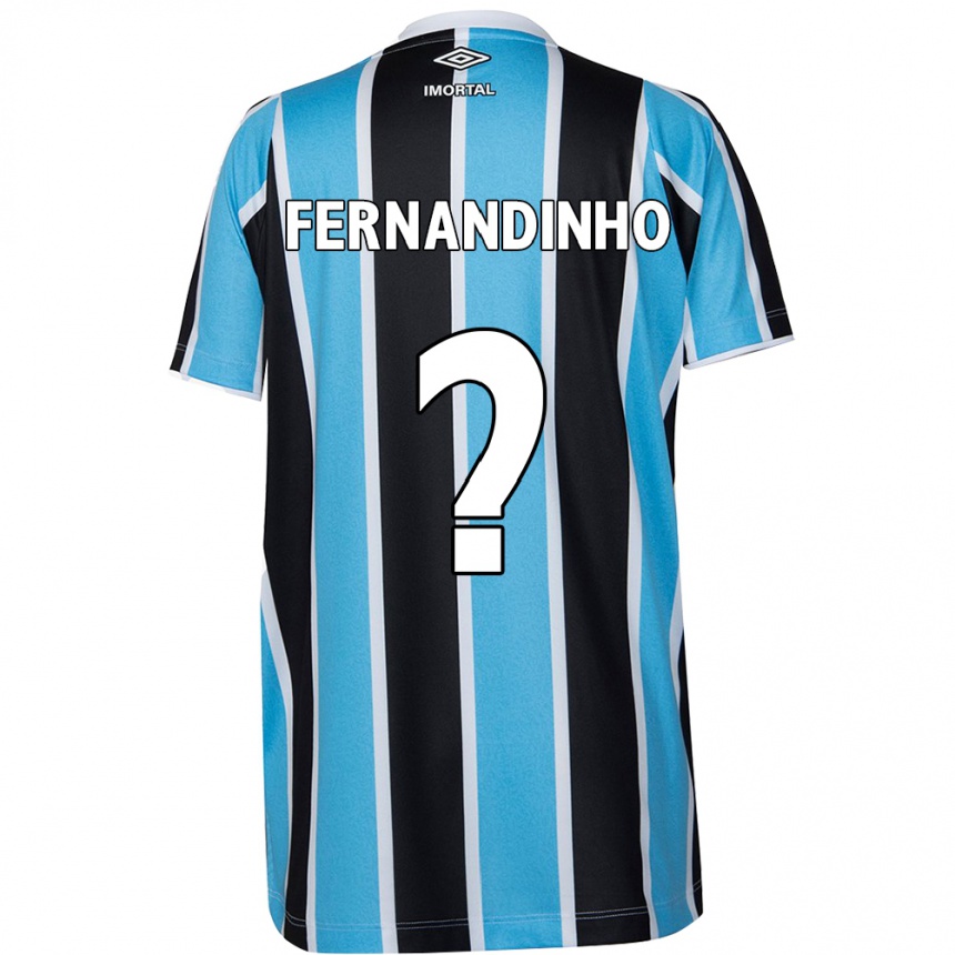 Men Football Fernandinho #0 Blue Black White Home Jersey 2024/25 T-Shirt Za