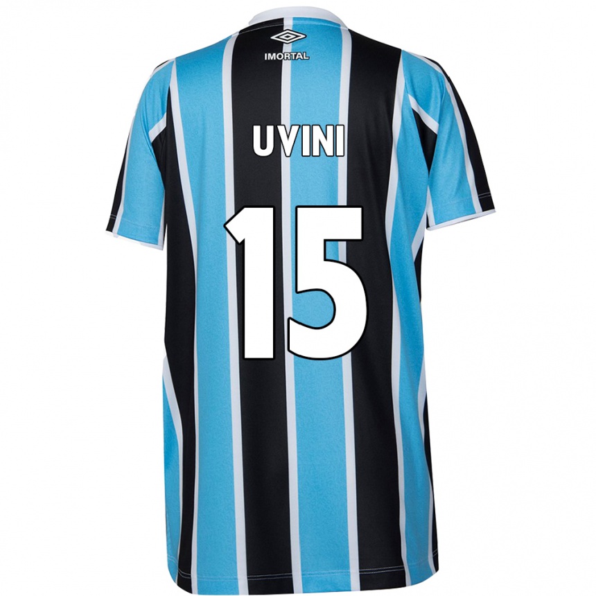 Men Football Bruno Uvini #15 Blue Black White Home Jersey 2024/25 T-Shirt Za