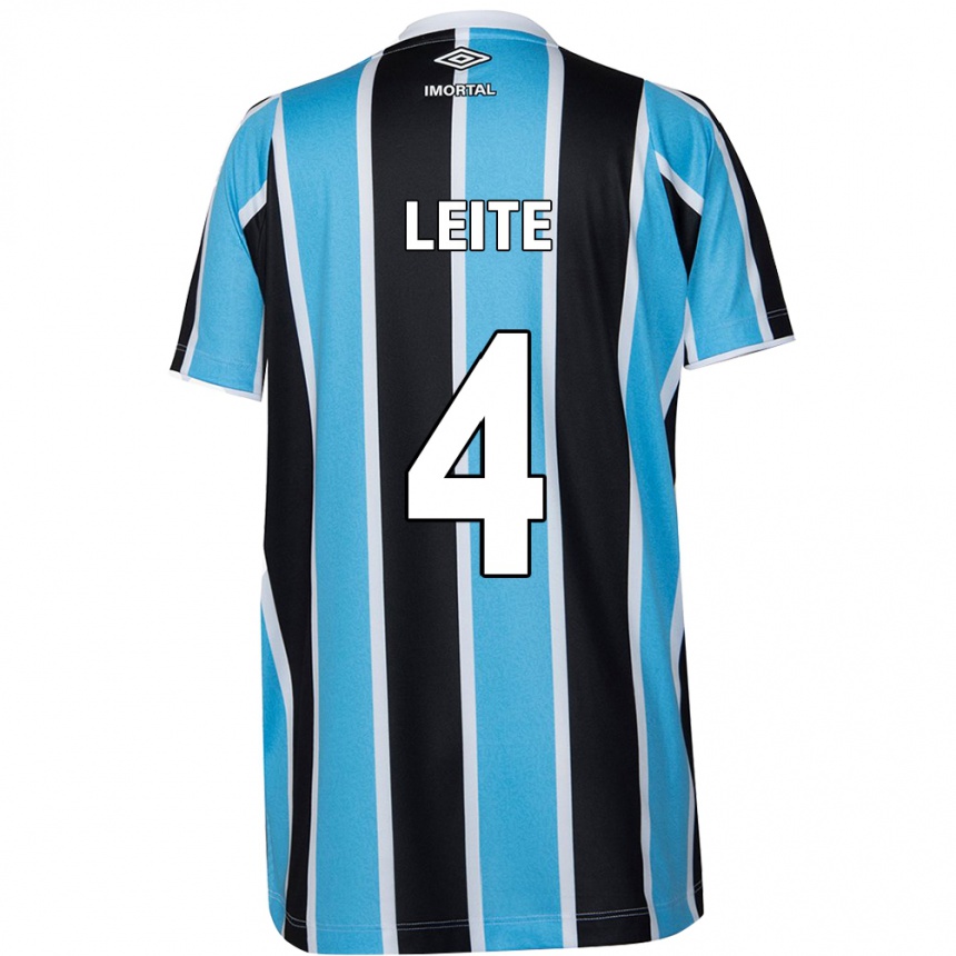 Men Football Paulo Henrique Leite #4 Blue Black White Home Jersey 2024/25 T-Shirt Za