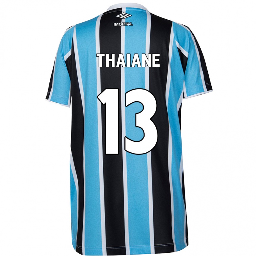 Men Football Thaiane #13 Blue Black White Home Jersey 2024/25 T-Shirt Za