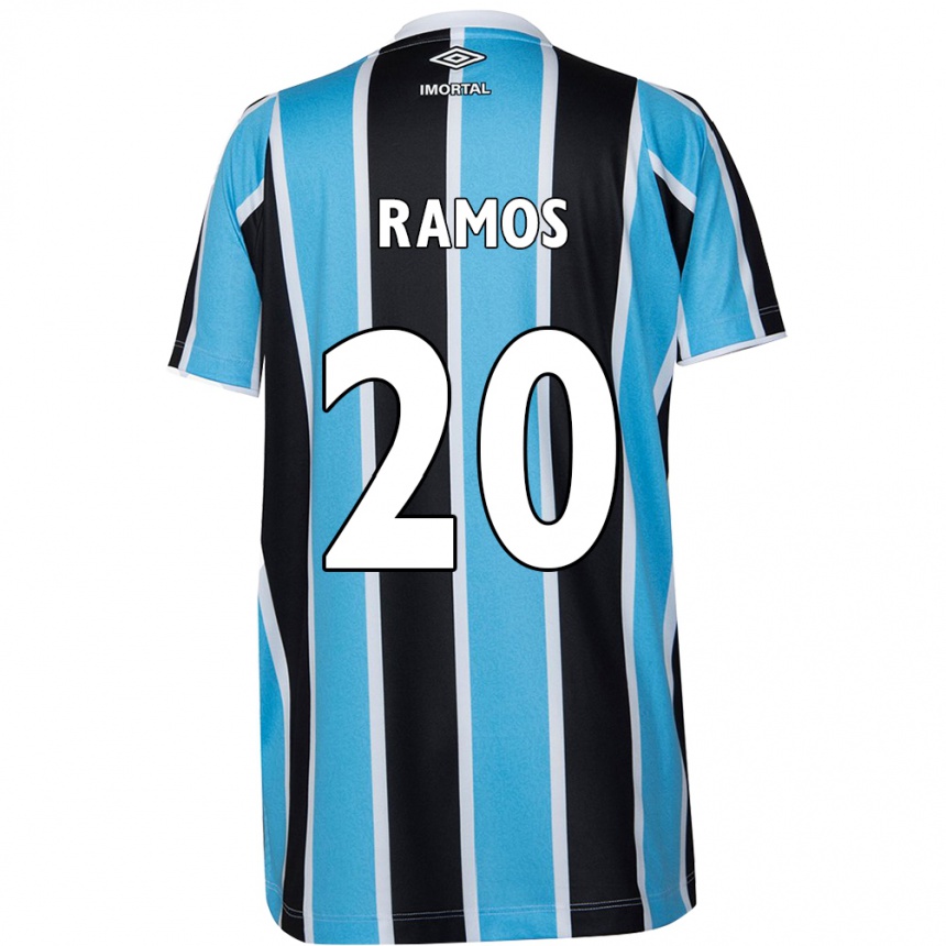 Men Football Mónica Ramos #20 Blue Black White Home Jersey 2024/25 T-Shirt Za