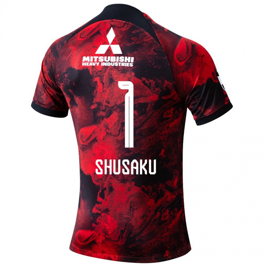 Men Football Shusaku Nishikawa #1 Red Black Home Jersey 2024/25 T-Shirt Za