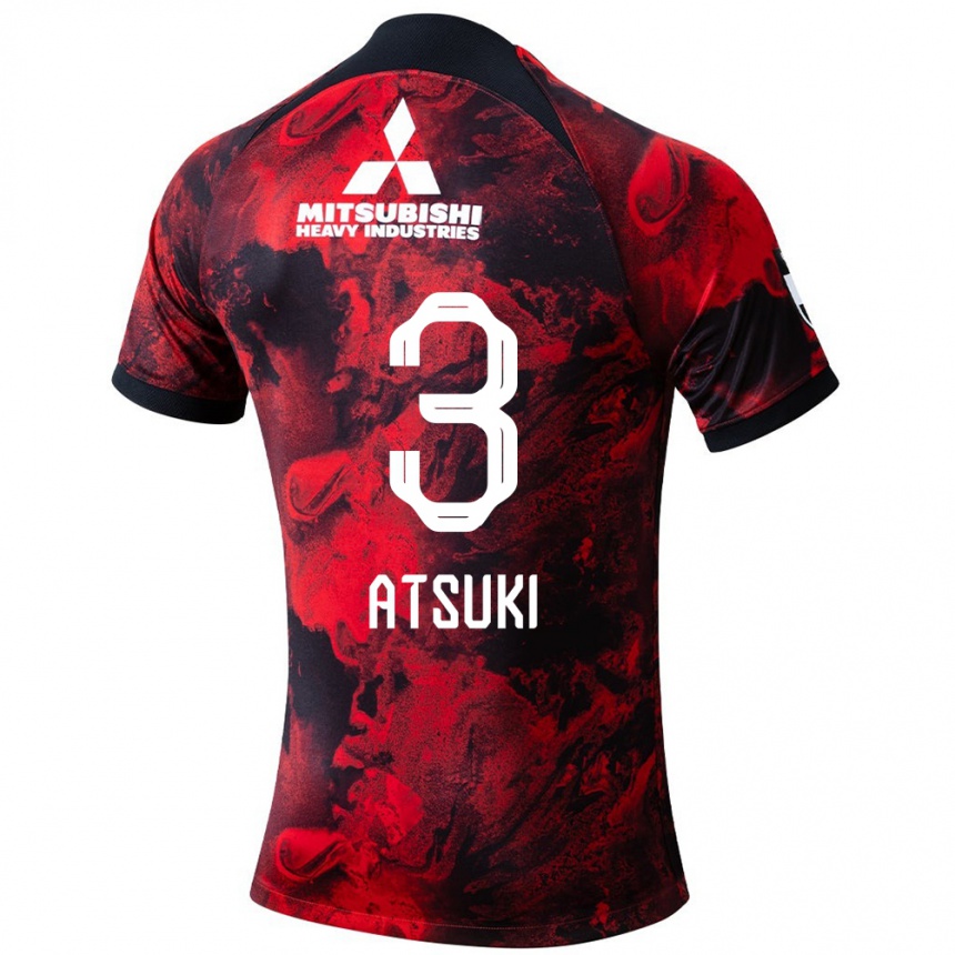 Men Football Atsuki Ito #3 Red Black Home Jersey 2024/25 T-Shirt Za