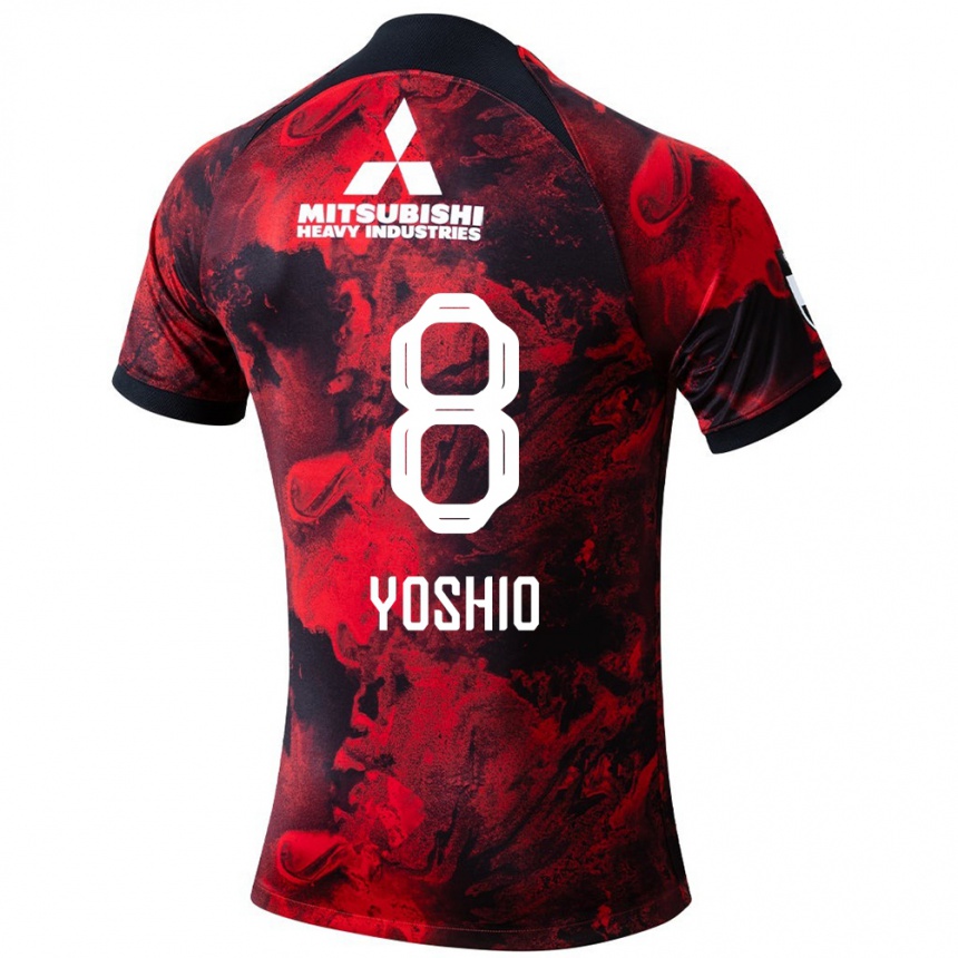 Men Football Yoshio Koizumi #8 Red Black Home Jersey 2024/25 T-Shirt Za