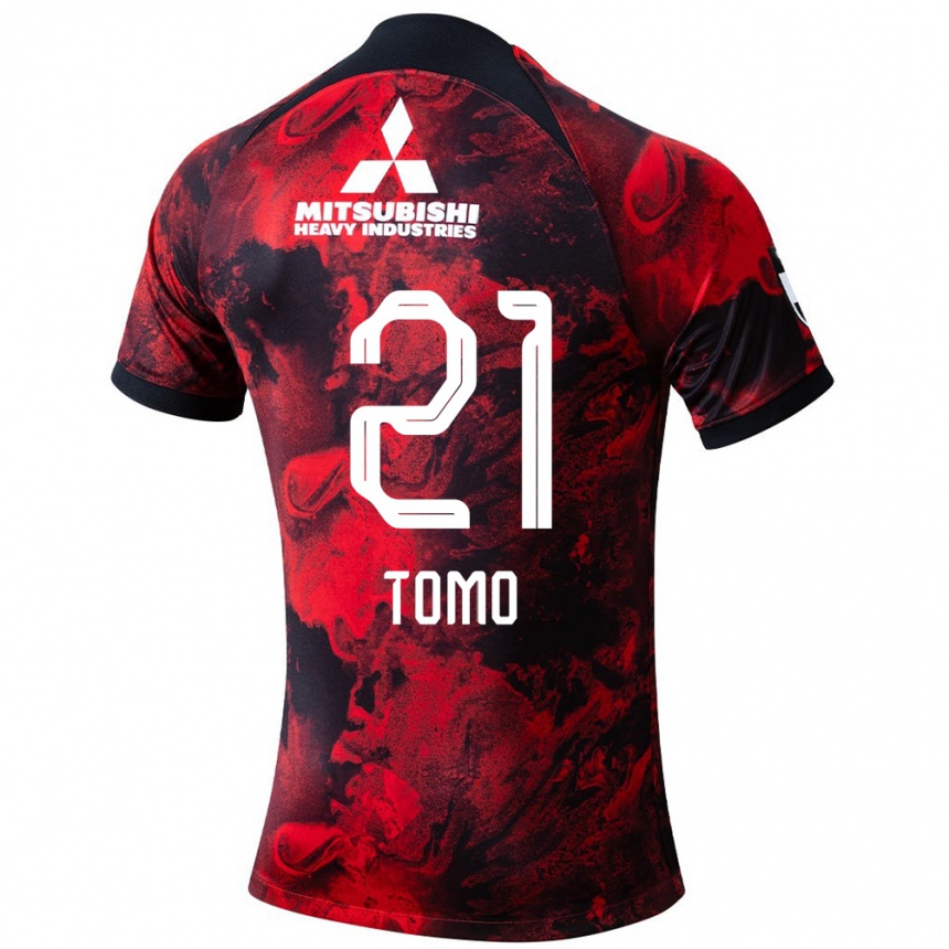 Men Football Tomoaki Okubo #21 Red Black Home Jersey 2024/25 T-Shirt Za