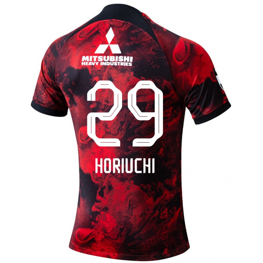 Men Football Yota Horiuchi #29 Red Black Home Jersey 2024/25 T-Shirt Za