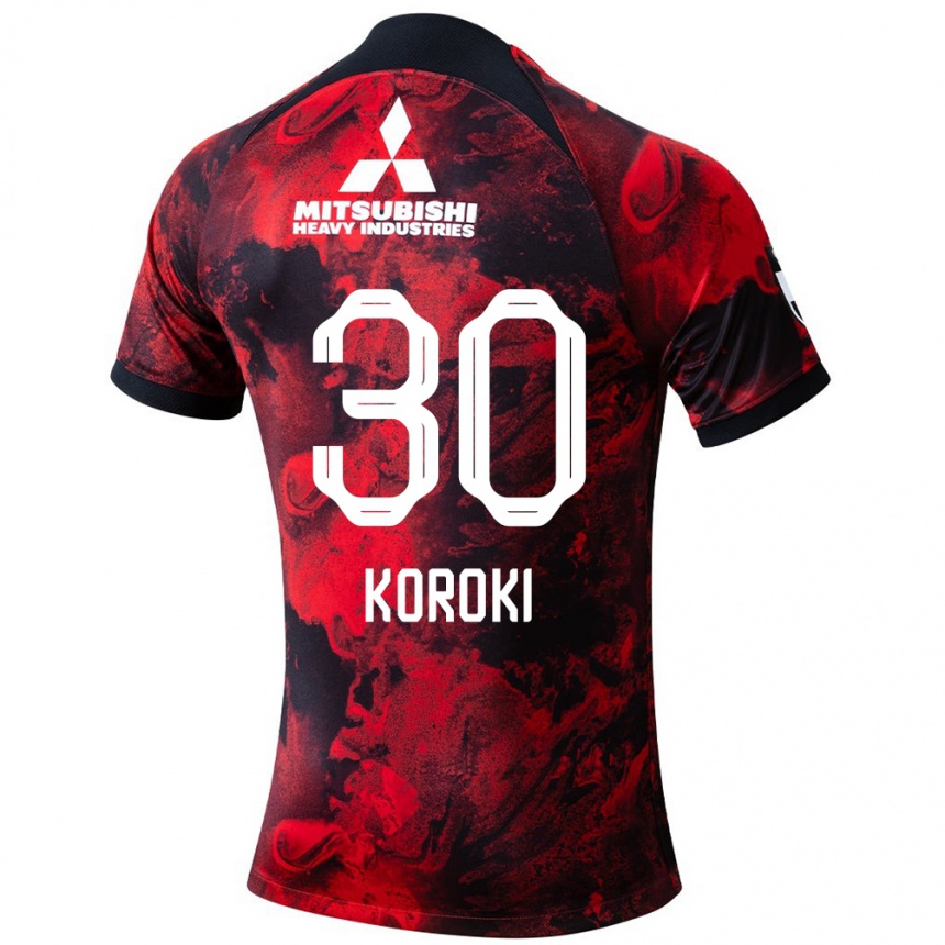 Men Football Shinzo Koroki #30 Red Black Home Jersey 2024/25 T-Shirt Za