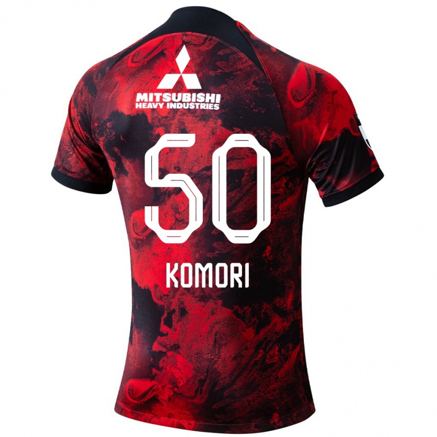 Men Football Haruki Komori #50 Red Black Home Jersey 2024/25 T-Shirt Za