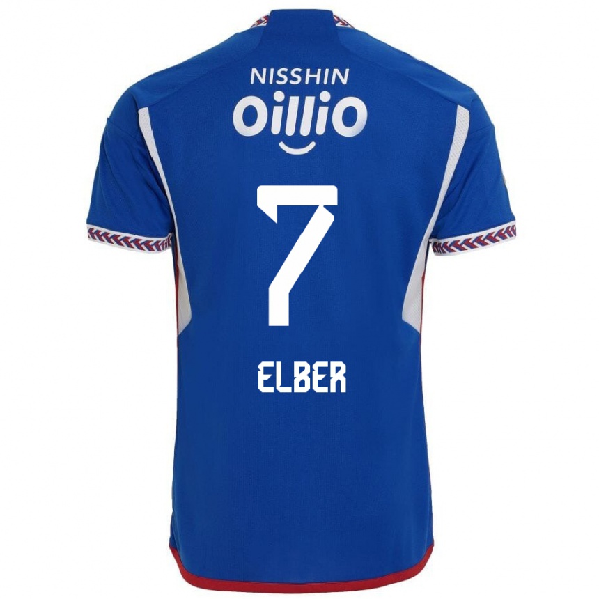 Men Football Élber #7 Blue White Red Home Jersey 2024/25 T-Shirt Za