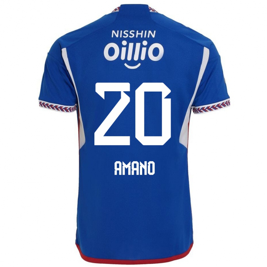 Men Football Jun Amano #20 Blue White Red Home Jersey 2024/25 T-Shirt Za