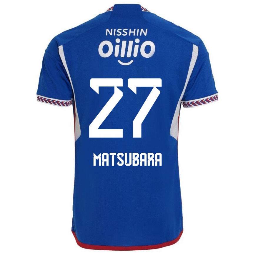 Men Football Ken Matsubara #27 Blue White Red Home Jersey 2024/25 T-Shirt Za