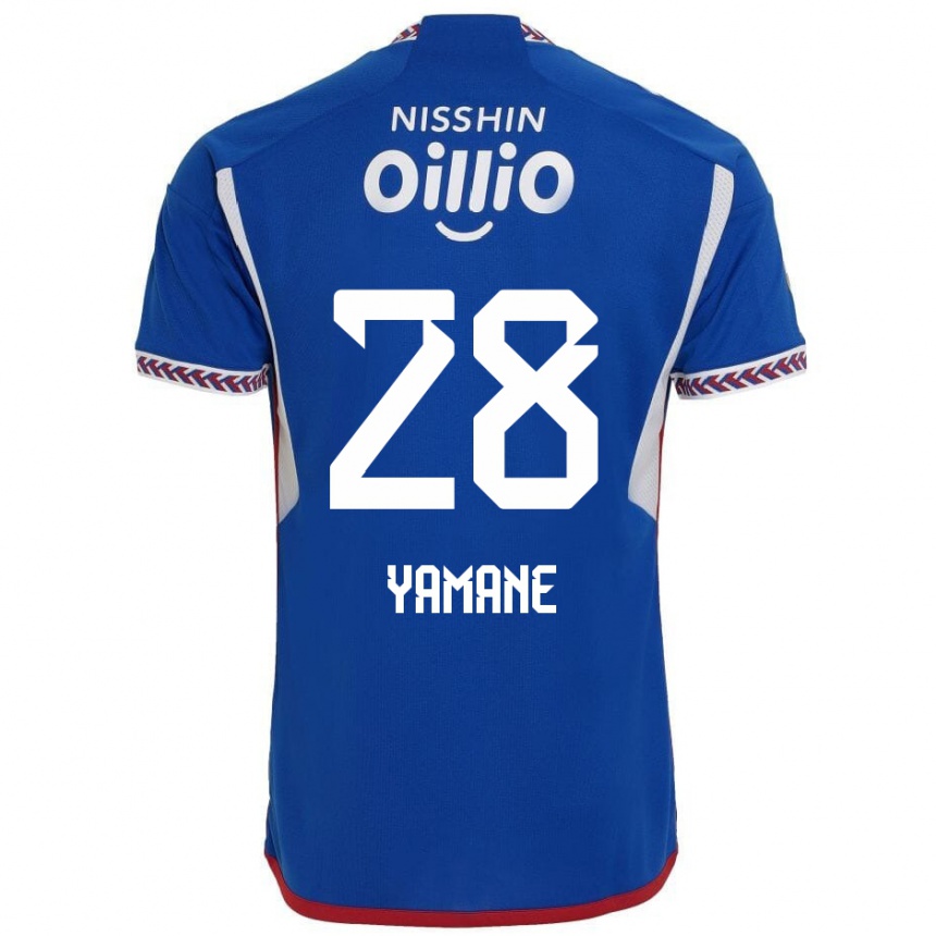 Men Football Riku Yamane #28 Blue White Red Home Jersey 2024/25 T-Shirt Za