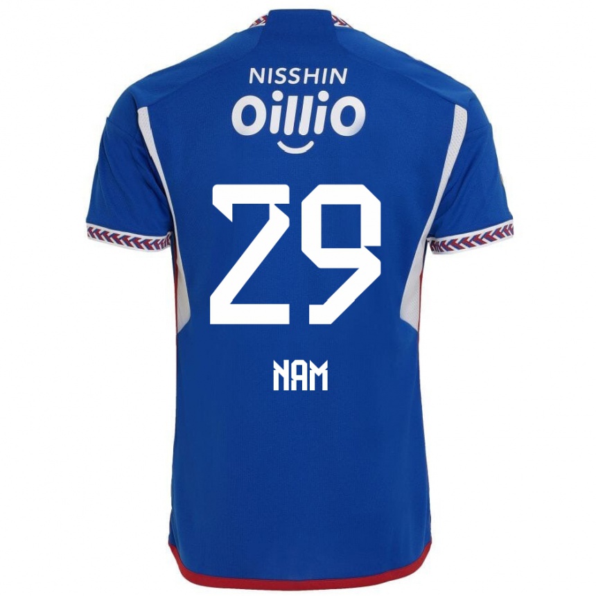 Men Football Tae-Hee Nam #29 Blue White Red Home Jersey 2024/25 T-Shirt Za