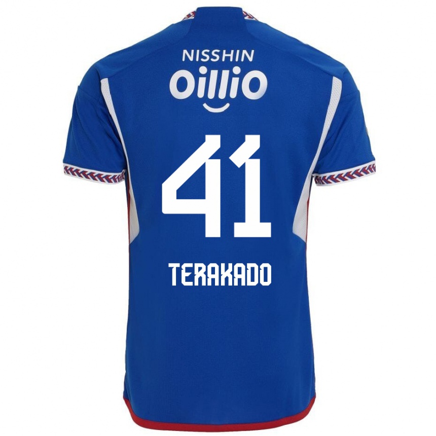 Men Football Riku Terakado #41 Blue White Red Home Jersey 2024/25 T-Shirt Za