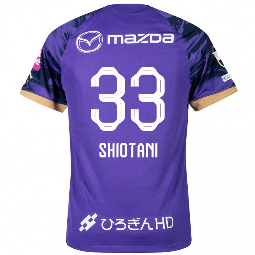 Men Football Tsukasa Shiotani #33 Purple White Home Jersey 2024/25 T-Shirt Za