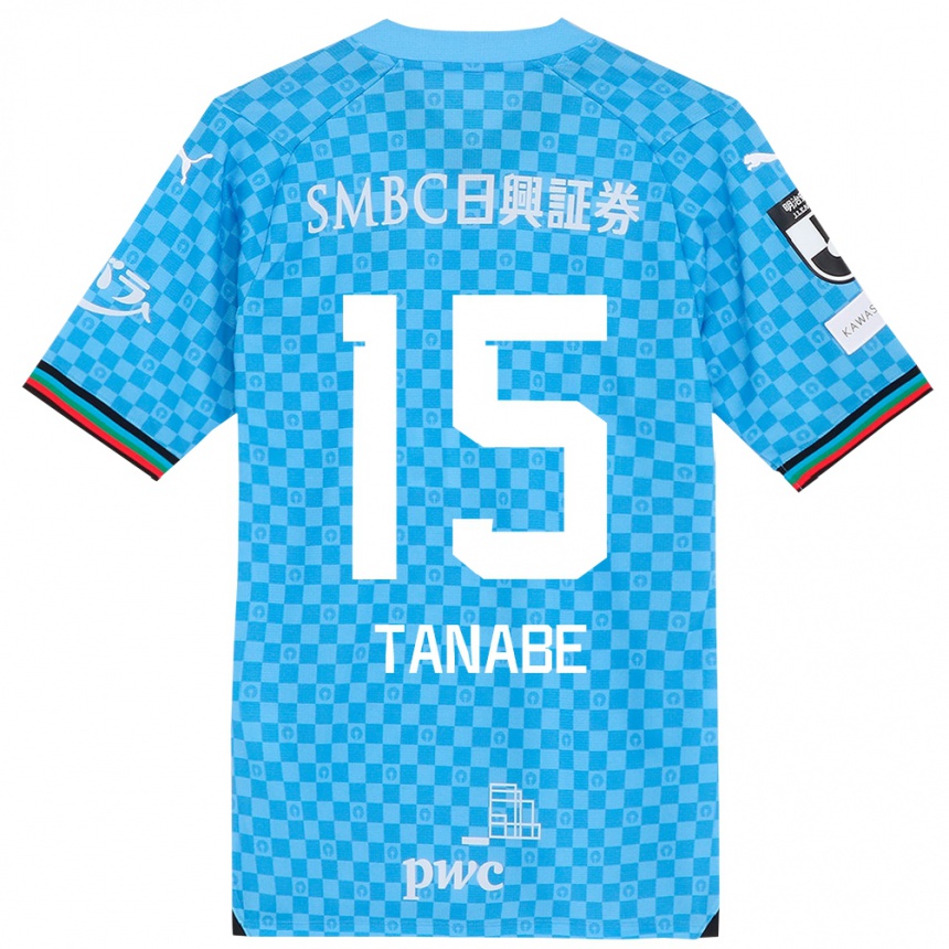 Men Football Shuto Tanabe #15 Azure Blue Home Jersey 2024/25 T-Shirt Za