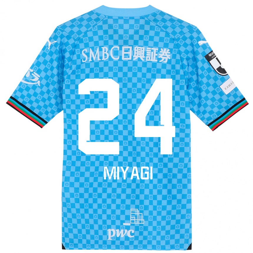 Men Football Ten Miyagi #24 Azure Blue Home Jersey 2024/25 T-Shirt Za