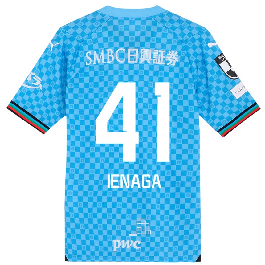 Men Football Akihiro Ienaga #41 Azure Blue Home Jersey 2024/25 T-Shirt Za