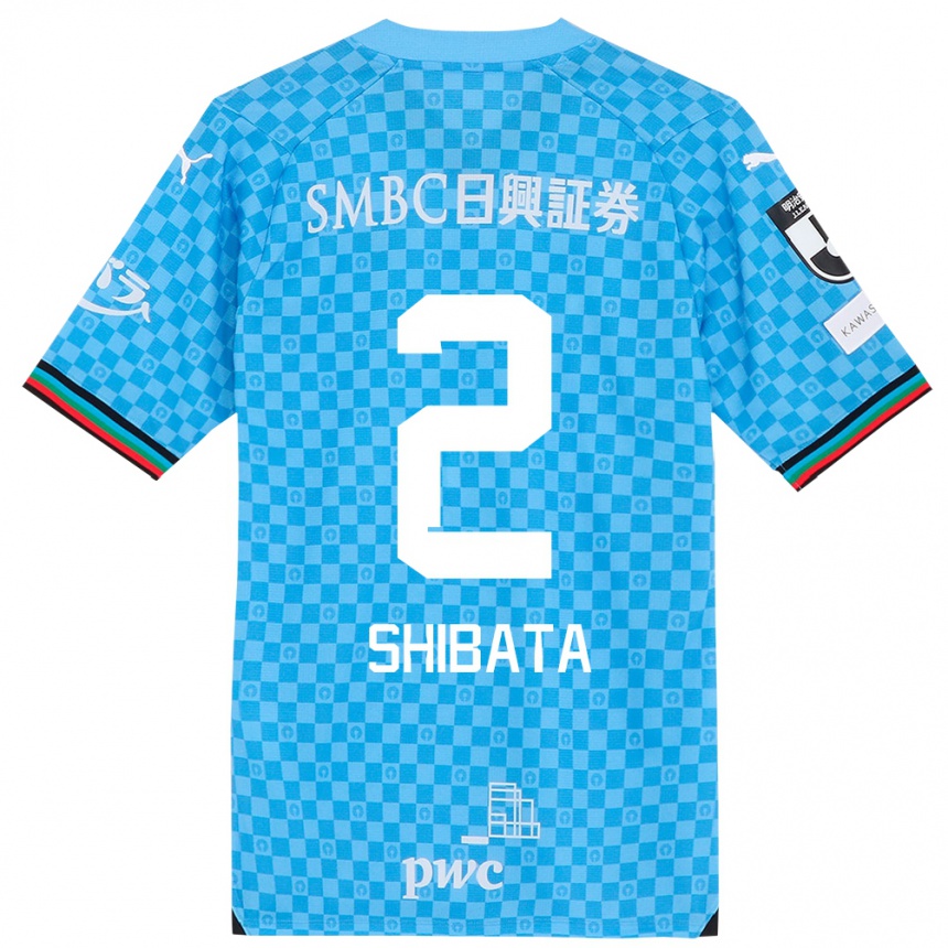 Men Football Shotaro Shibata #2 Azure Blue Home Jersey 2024/25 T-Shirt Za