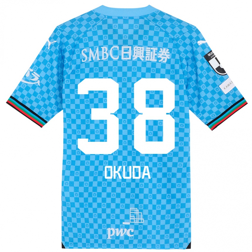 Men Football Yuma Okuda #38 Azure Blue Home Jersey 2024/25 T-Shirt Za