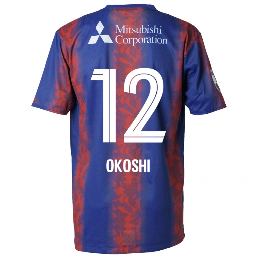 Men Football Yutaha Okoshi #12 Blue Red Home Jersey 2024/25 T-Shirt Za