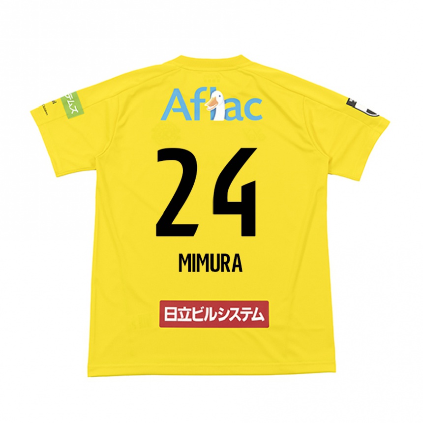 Men Football Kaname Mimura #24 Yellow Black Home Jersey 2024/25 T-Shirt Za