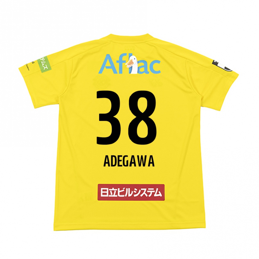 Men Football Koa Adegawa #38 Yellow Black Home Jersey 2024/25 T-Shirt Za