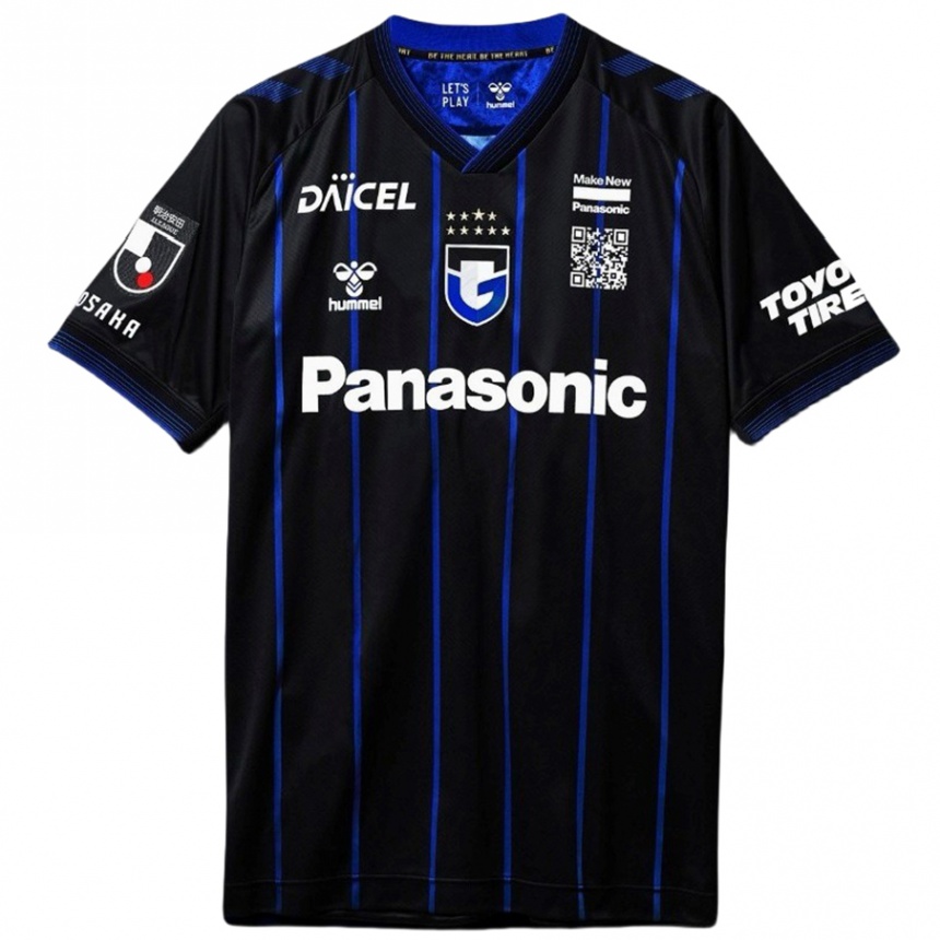 Men Football Kosei Hasegawa #13 Black Blue Home Jersey 2024/25 T-Shirt Za