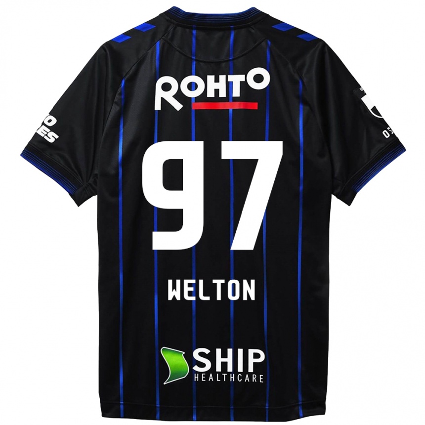 Men Football Welton #97 Black Blue Home Jersey 2024/25 T-Shirt Za