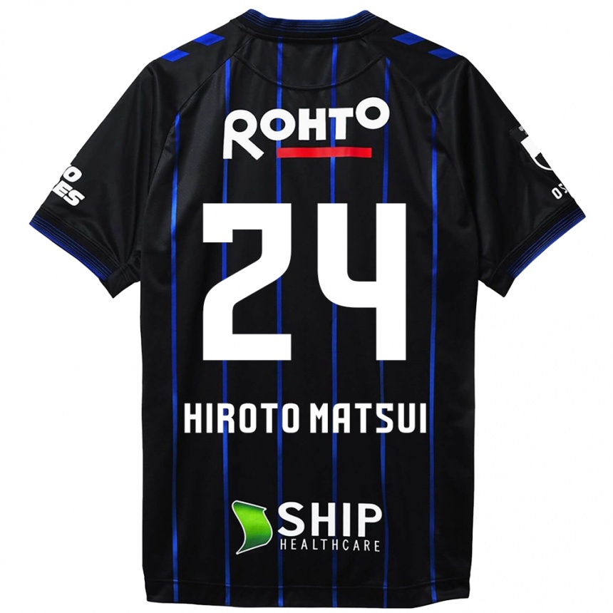 Men Football Elijah Hiroto Matsui #24 Black Blue Home Jersey 2024/25 T-Shirt Za