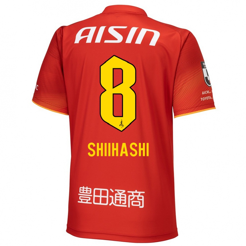 Men Football Keiya Shiihashi #8 Red White Yellow Home Jersey 2024/25 T-Shirt Za