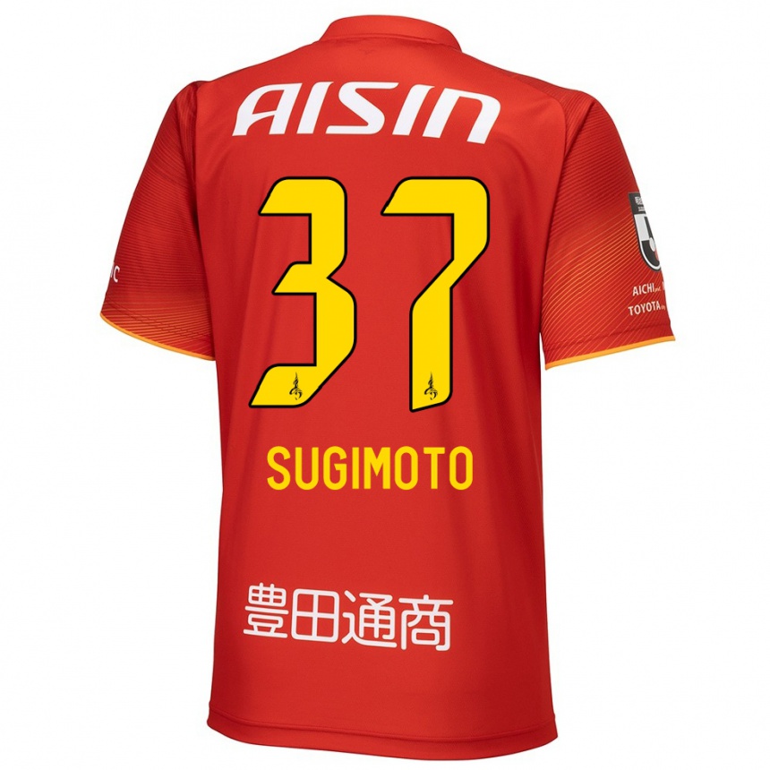 Men Football Daichi Sugimoto #37 Red White Yellow Home Jersey 2024/25 T-Shirt Za