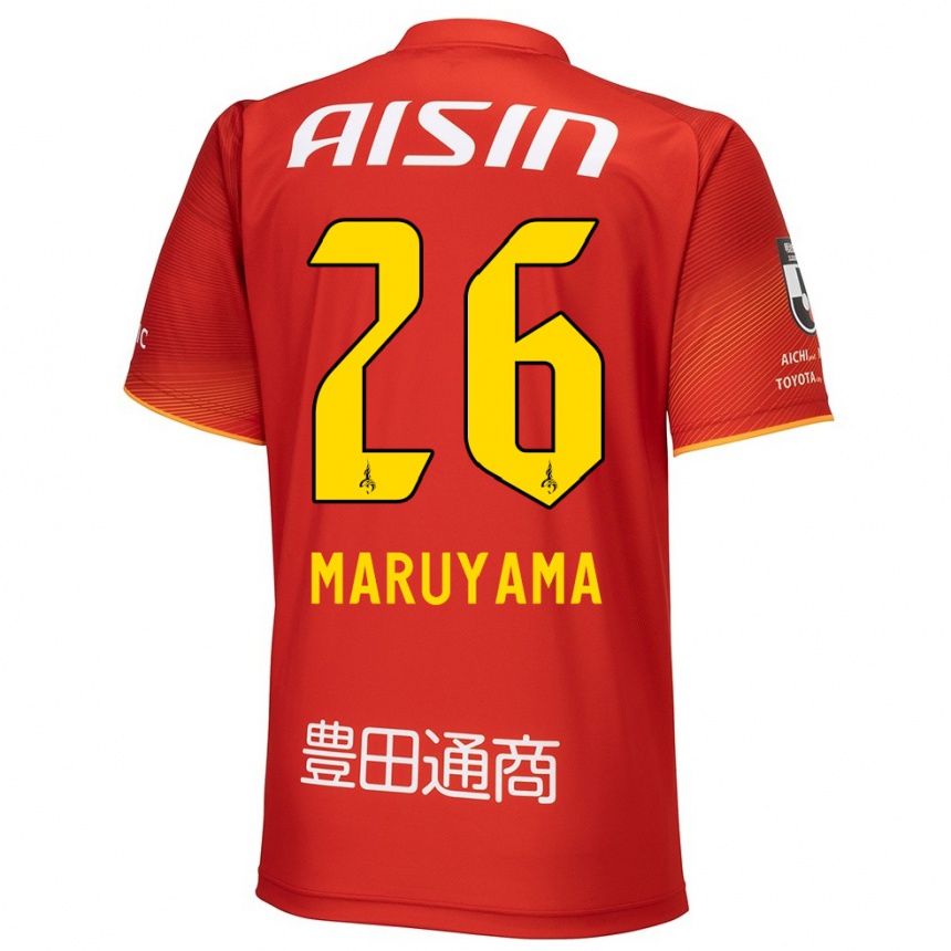 Men Football Serato Maruyama #26 Red White Yellow Home Jersey 2024/25 T-Shirt Za