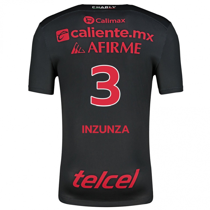 Men Football Rafael Fernández #3 Black Red Home Jersey 2024/25 T-Shirt Za