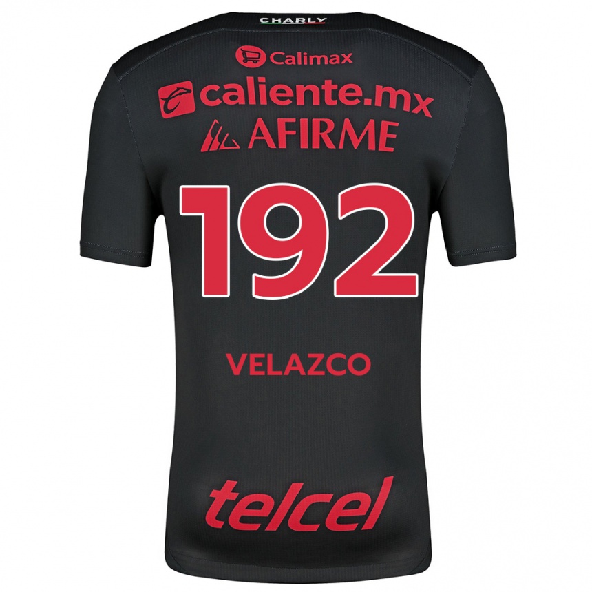 Men Football Emiliano Velazco #192 Black Red Home Jersey 2024/25 T-Shirt Za