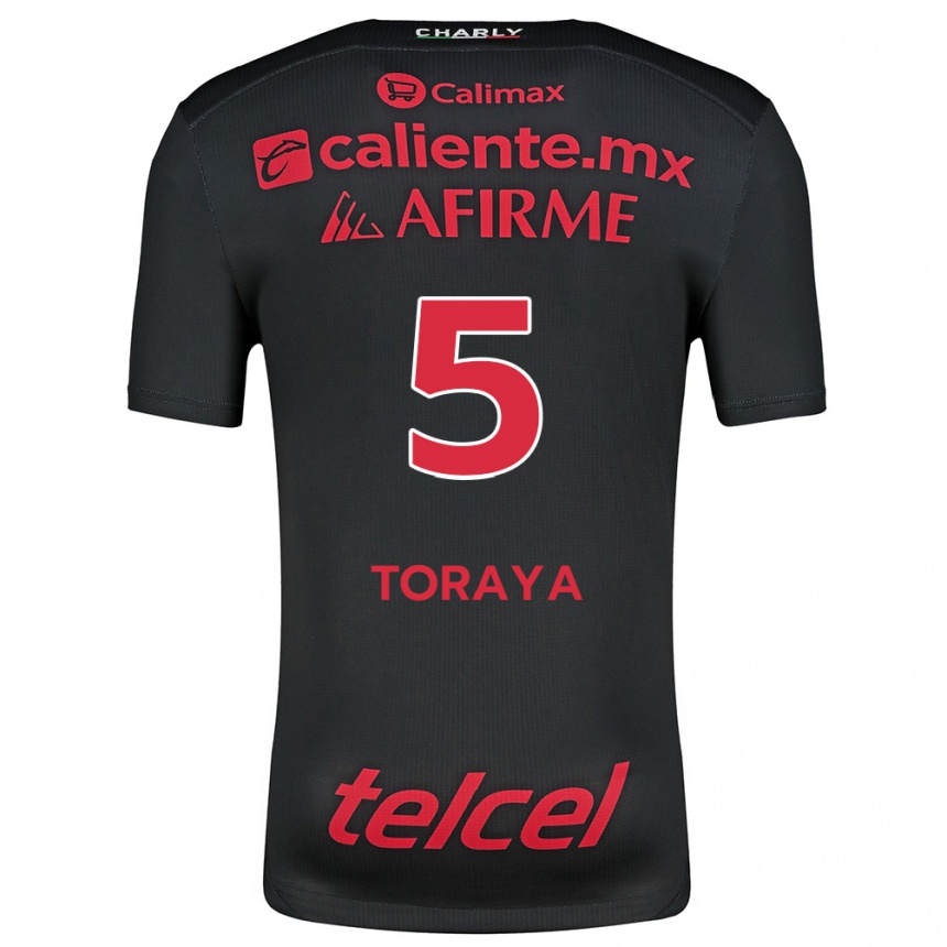 Men Football Yadira Toraya #5 Black Red Home Jersey 2024/25 T-Shirt Za