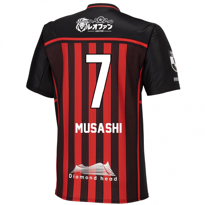 Men Football Musashi Suzuki #7 Red Black Home Jersey 2024/25 T-Shirt Za