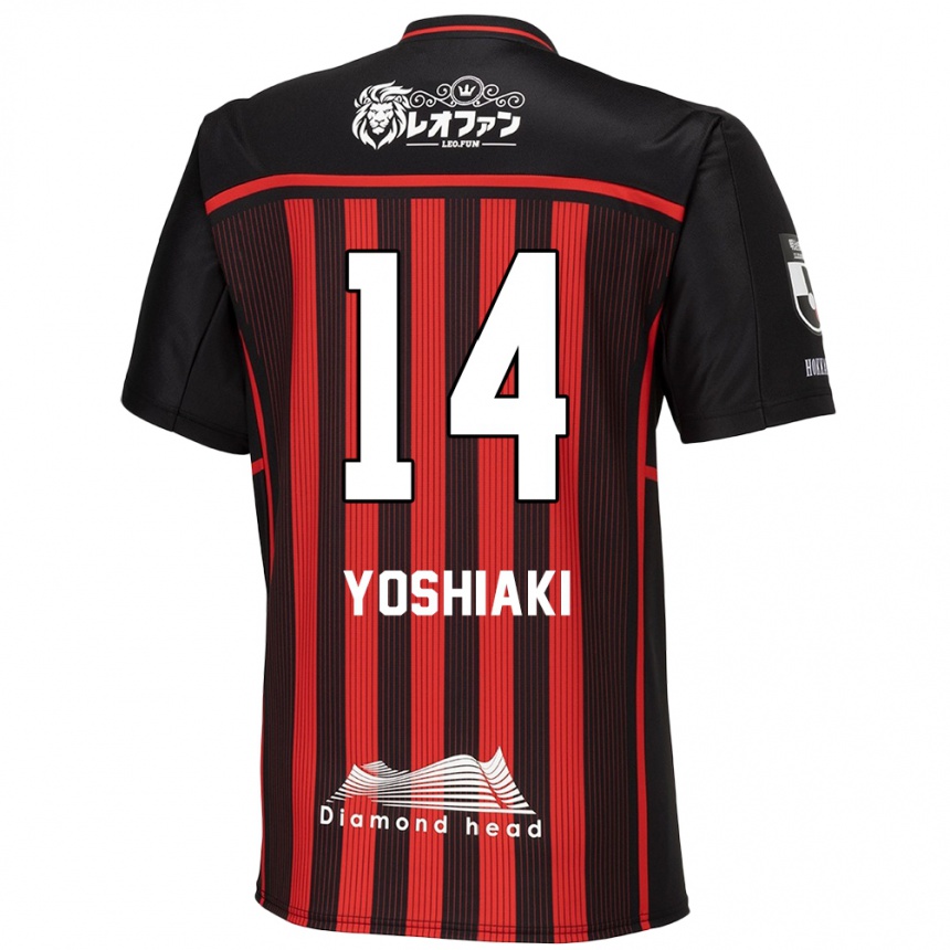 Men Football Yoshiaki Komai #14 Red Black Home Jersey 2024/25 T-Shirt Za