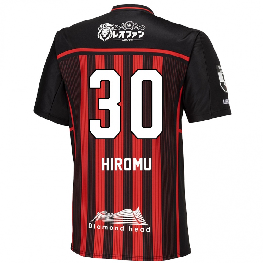 Men Football Hiromu Tanaka #30 Red Black Home Jersey 2024/25 T-Shirt Za