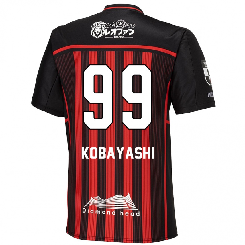 Men Football Yuki Kobayashi #99 Red Black Home Jersey 2024/25 T-Shirt Za