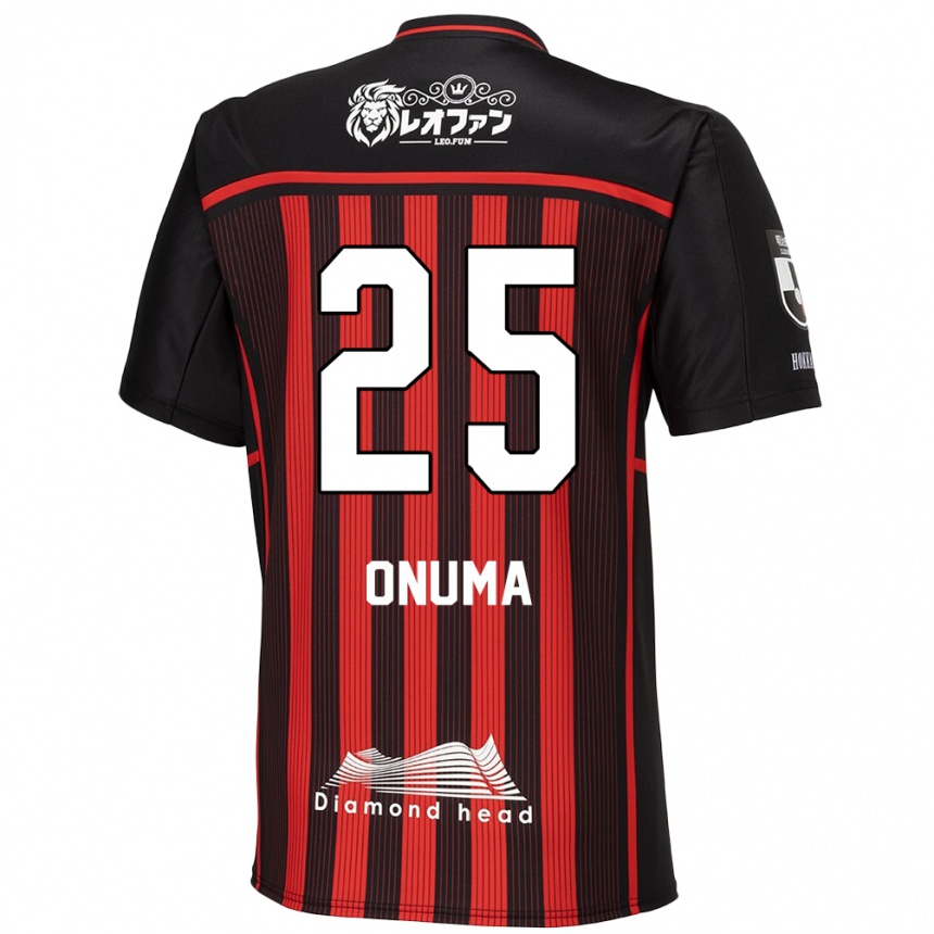 Men Football Akito Onuma #25 Red Black Home Jersey 2024/25 T-Shirt Za