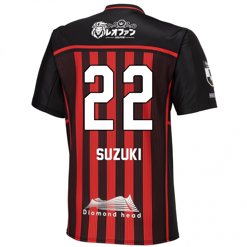 Men Football So Suzuki #22 Red Black Home Jersey 2024/25 T-Shirt Za